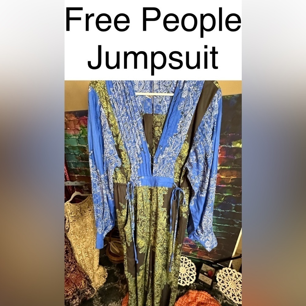 NWOT Free People Blooming Fields Jumpsuit - Picture 3 of 13